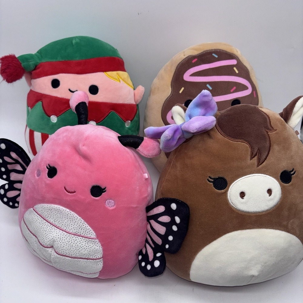 Lot Of 4 Squishmallows Tomar The Horse, Andreina, Elliot‎ The Elf, Deja (NWT  8"